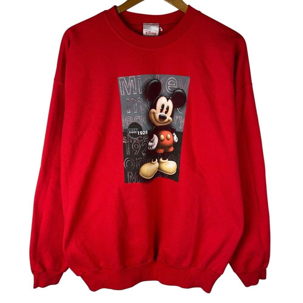 Vintage 90s Disney Sz XL Sweatshirt Crewneck Mickey Mouse Disneyland Casual Logo